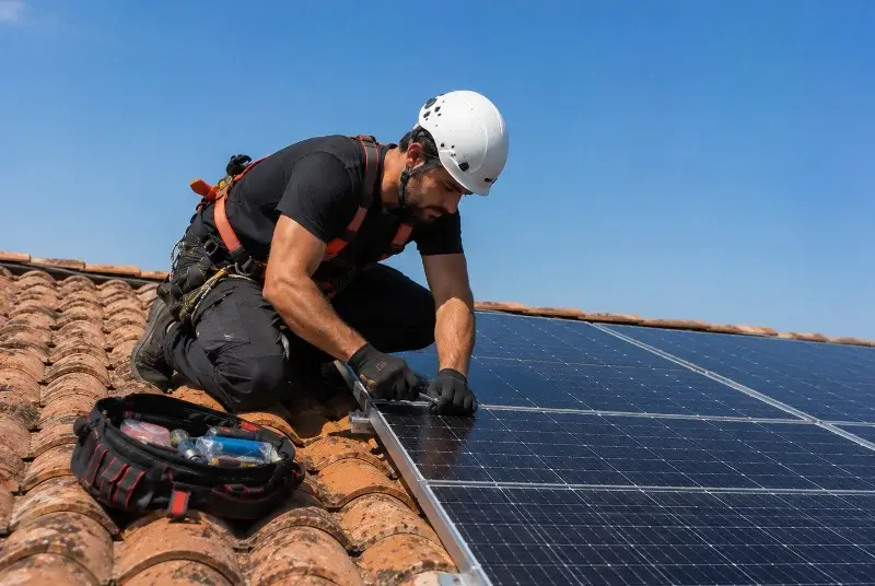 Maintenance et monitoring de panneaux solaires à Renneville